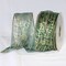 The Ribbon People Sheer Green and Gold Christmas Wired Craft Ribbon 2" x 27 Yards